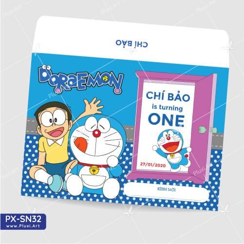 Thiệp thôi nôi – sinh nhật theo yêu cầu Pluxi