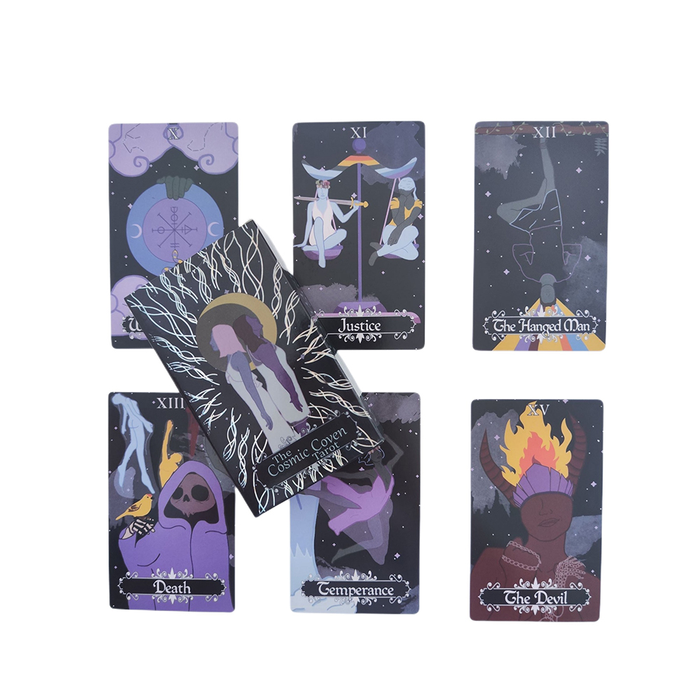 [Size Gốc] Bộ Bài The Cosmic Coven Tarot 78 lá 7x12 cm tăng đá thanh tẩy