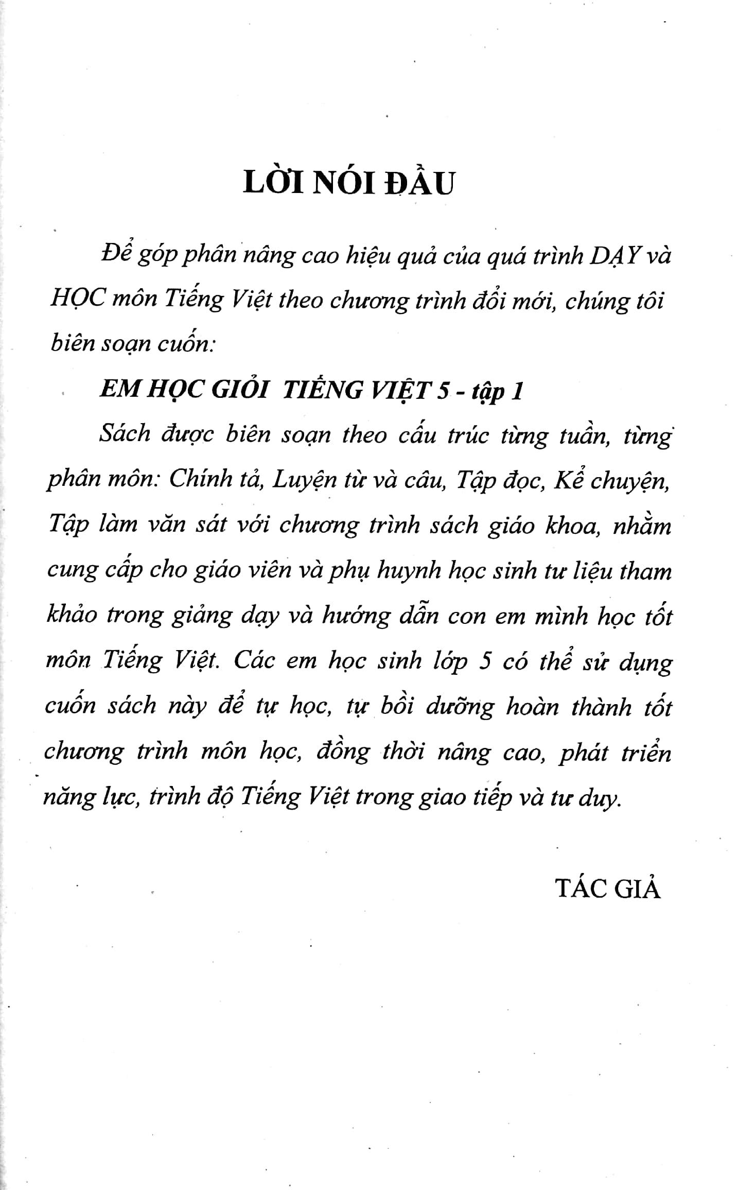 Em Học Giỏi Tiếng Việt 5 - Tập 1