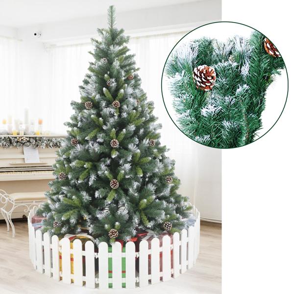 Cây Thông Noel 3 Loại Lá Phun Sơn Gắn Trái Thông 180 cm - Cây Treo - Chaang Chiia LP-TPFF-6