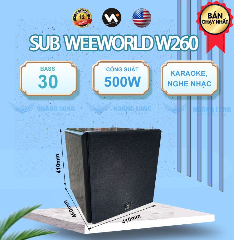 Loa sub điện W260 Bass 30 - Hàng chính hãng