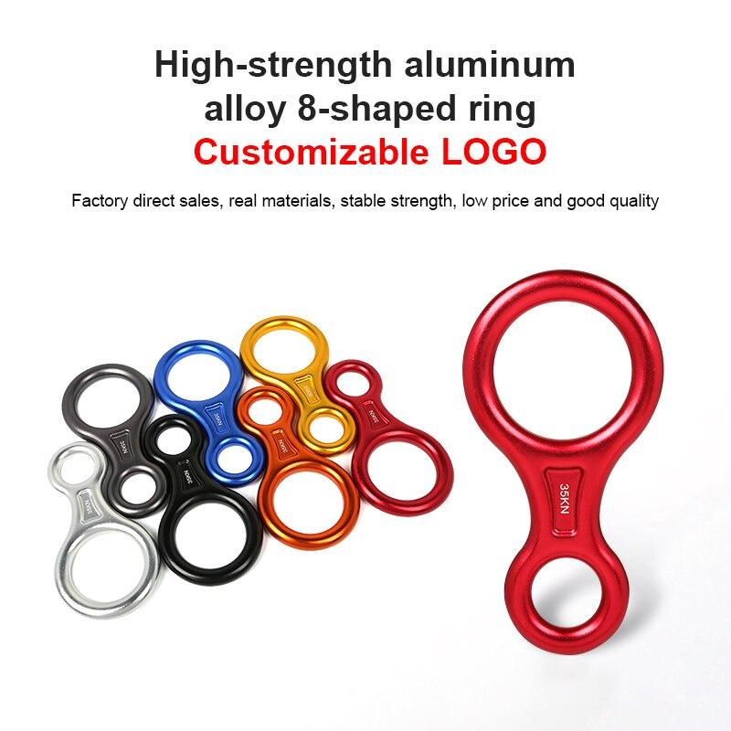 Outdoor speed drop 8-Shape ring descent device high altitude descent device protector Climbing Abseiling Device