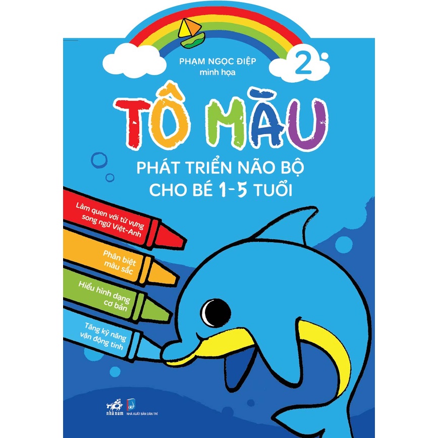Sách - Bộ Tô màu phát triển não bộ cho bé 1-5 tuổi (10 cuốn lẻ) - Nhã Nam Official