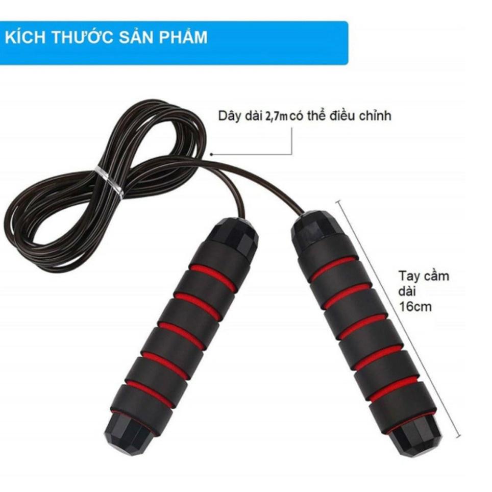 Dây Nhảy Thể Lực Tập Thể Dục Thể Thao Giảm Cân Lõi Thép Cao Cấp 2,7m