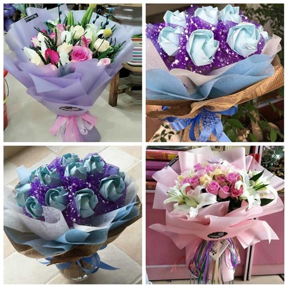 Set 10 Cuộn Giấy Họa Tiết Hoa Dùng Để Trang Trí