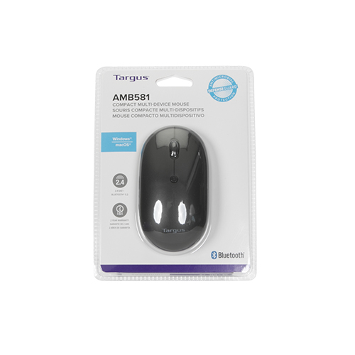 Chuột không dây Bluetooth Targus B581 Silent - Chống bám vi khuẩn, kết đa thiết bị nhỏ gọn, phù hợp Mac/ Laptop - Hàng chính hãng