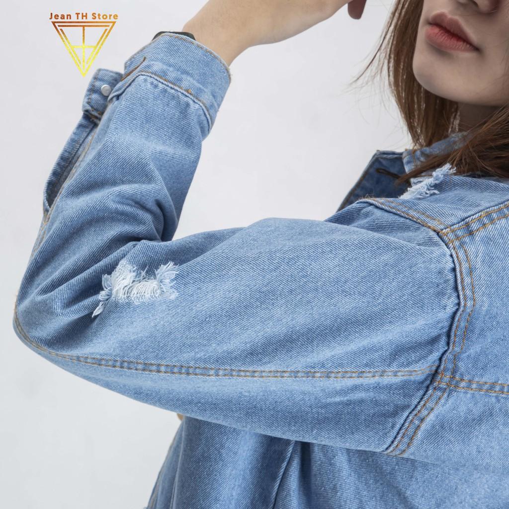Áo khoác bò jean nữ Amazon thời trang trẻ trung, năng động