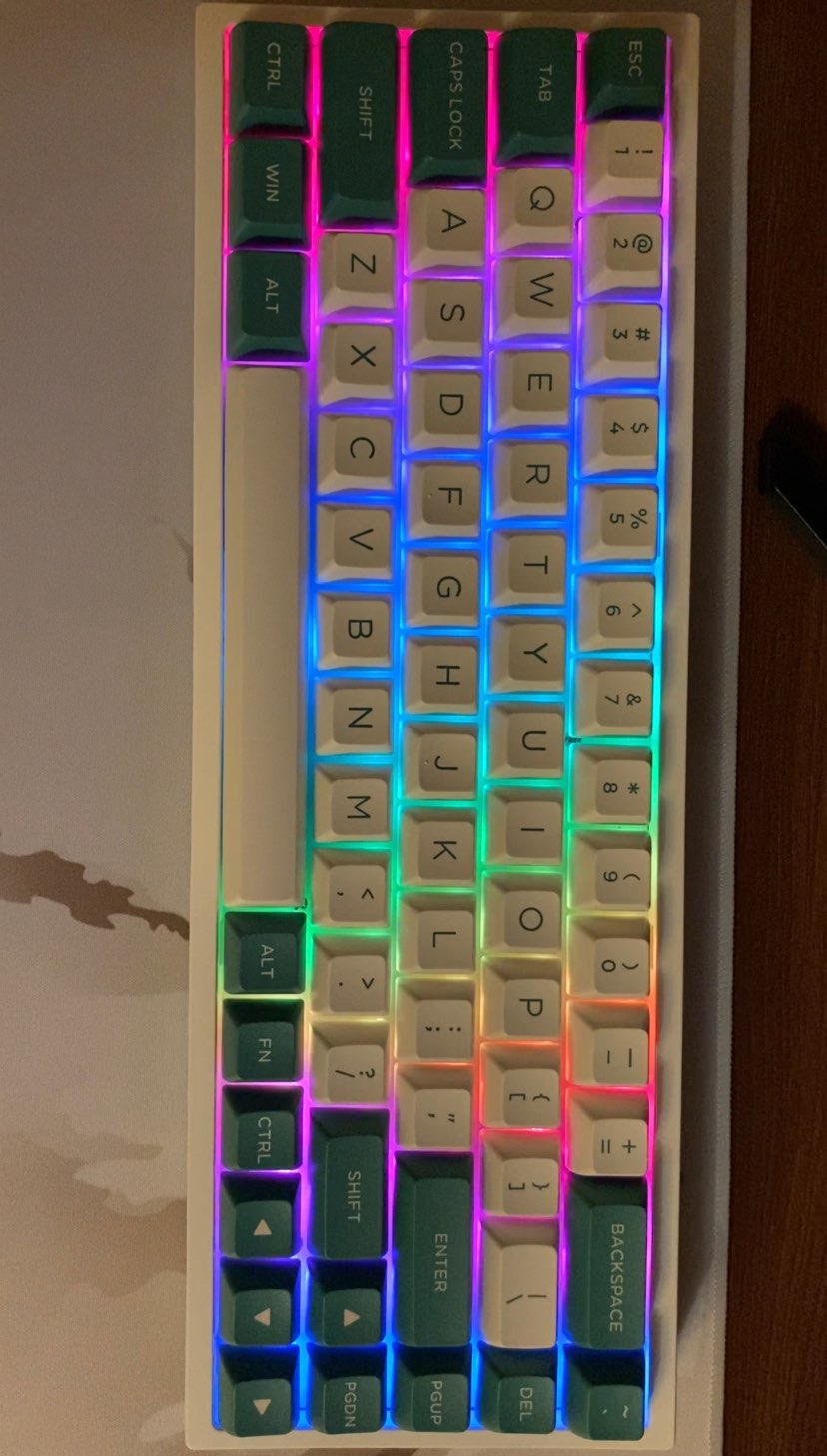 Bàn phím cơ FL-Esports FL680SAM (Night Black/Peach/Aqua Green/Purple/Banana) 3 mode - Hàng chính hãng