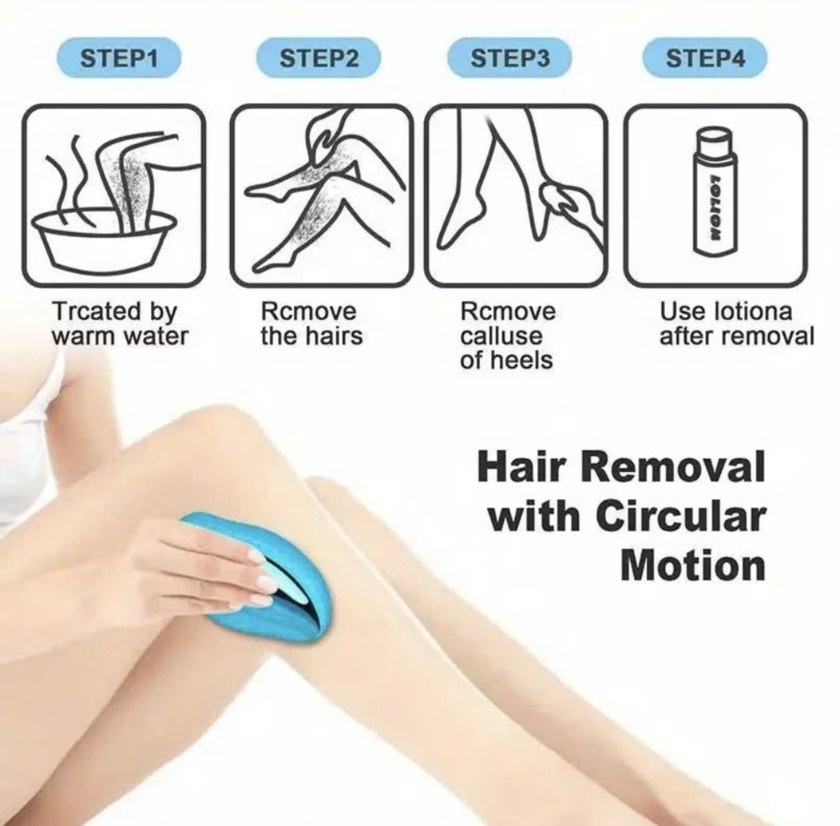 Đá tẩy lông toàn thân và tế bào chết trên da công nghệ mới không đau