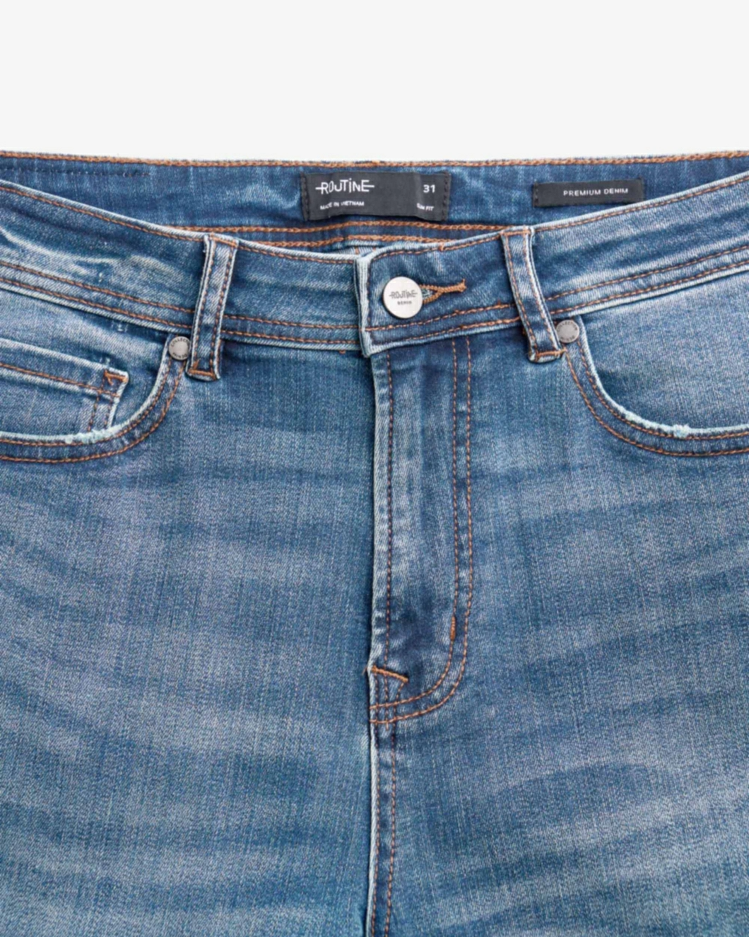 Quần jeans nam ROUTINE Premium công nghệ Hakuu - Poly làm mát. From Slim - 10S24DPA008P | ROUTINE CÀ MAU