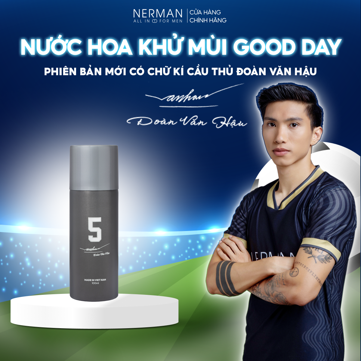 Combo Badboy Nerman - Sữa tắm gội 3in1 hương nước hoa cao cấp 350ml &amp; Gel vệ sinh nam 100ml &amp; Nước hoa khử mùi 100ml