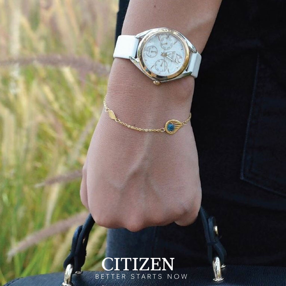 Đồng Hồ Nữ Citizen Dây Da FD2024-02A - Mặt Trắng (Sapphire)