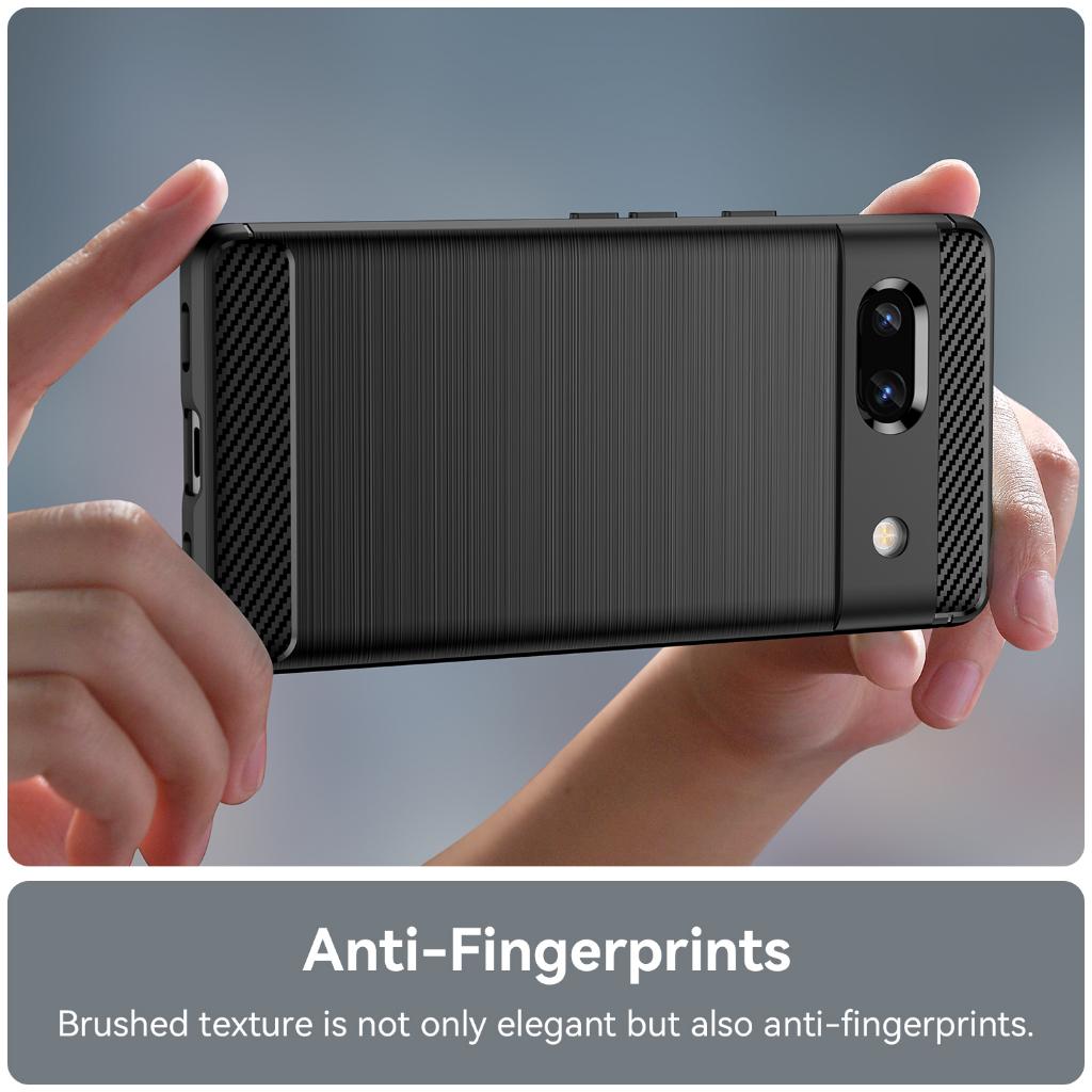 Ốp lưng cho Google Pixel 7a, Ốp silicone mềm Carbone phay xước chống sốc chống vân tay cho Pixel 7a