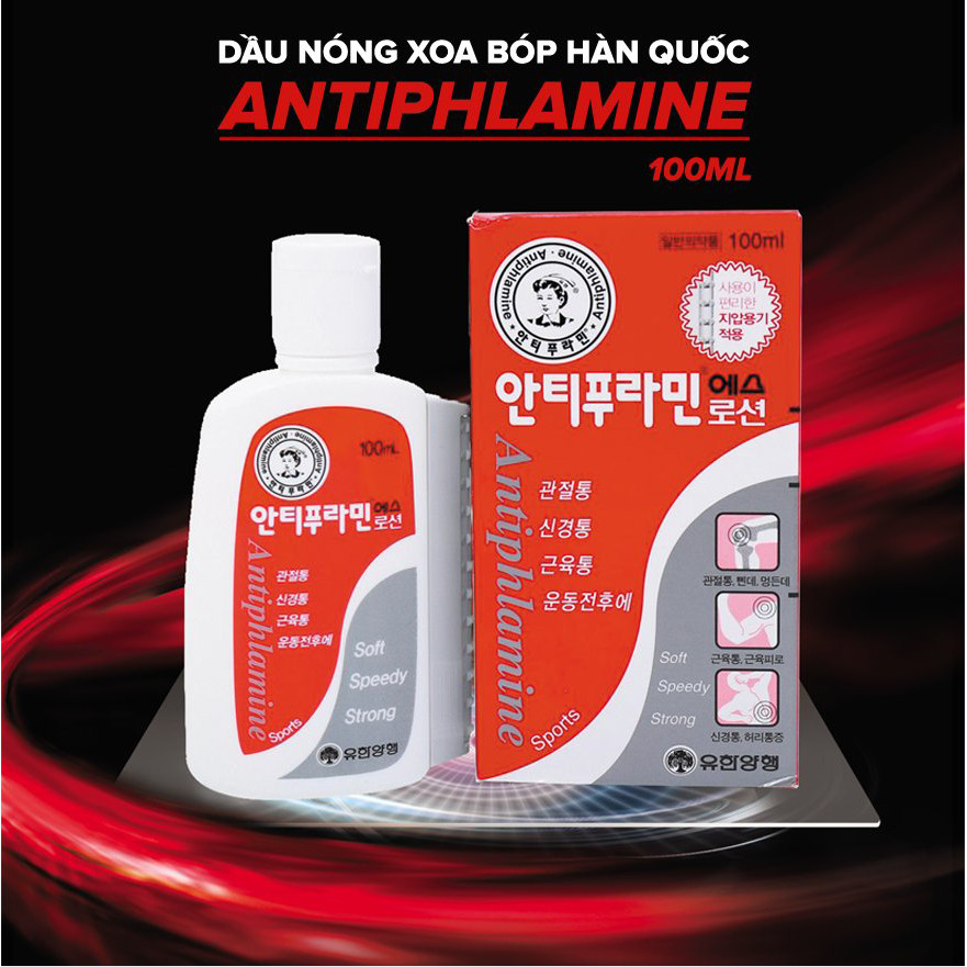 Bộ 2 Chai Dầu nóng Xoa Bóp Massage Hàn Quốc Antiphlamine - Chai 100ml