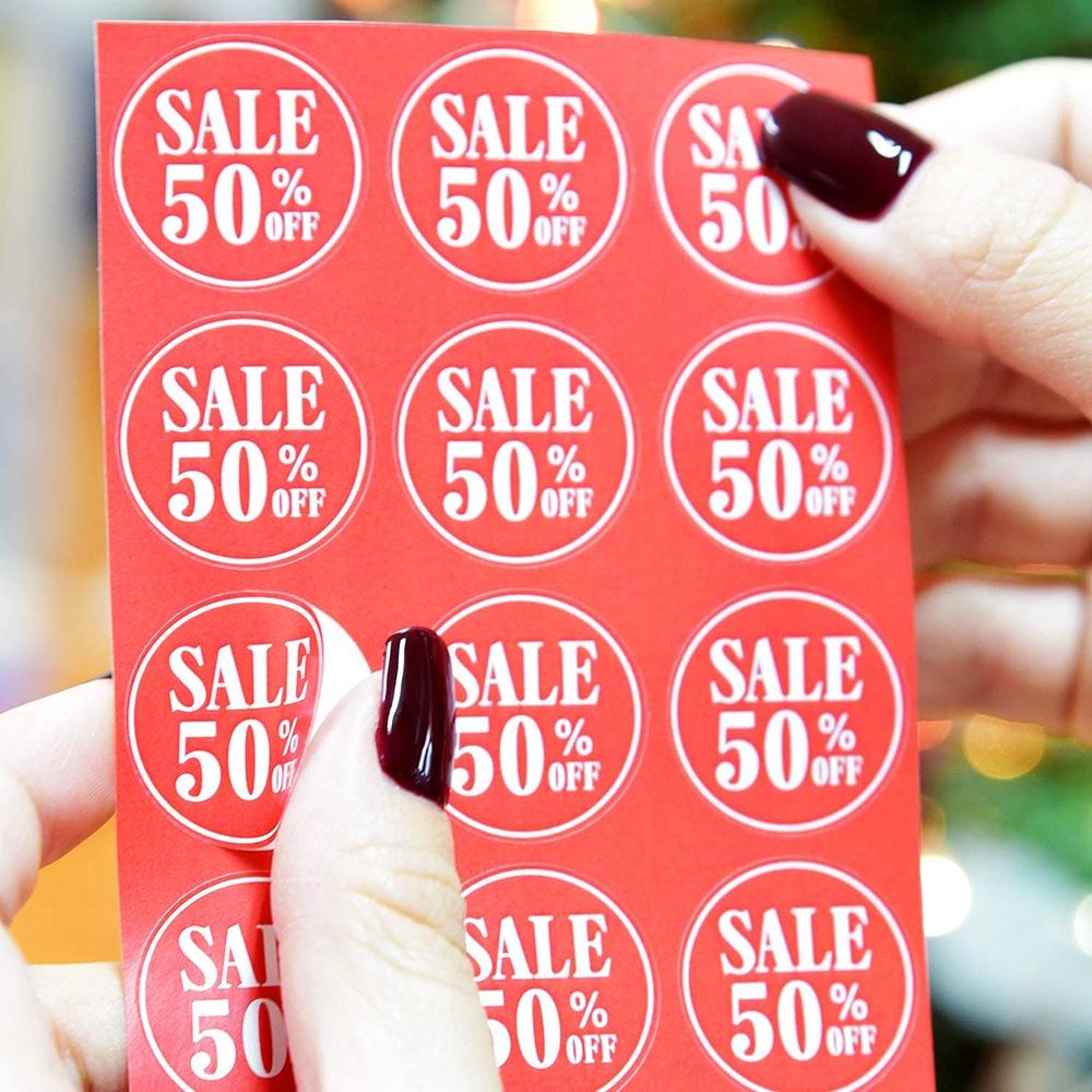 Sticker label_Tem nhãn in giãm giá sticker_100pcs