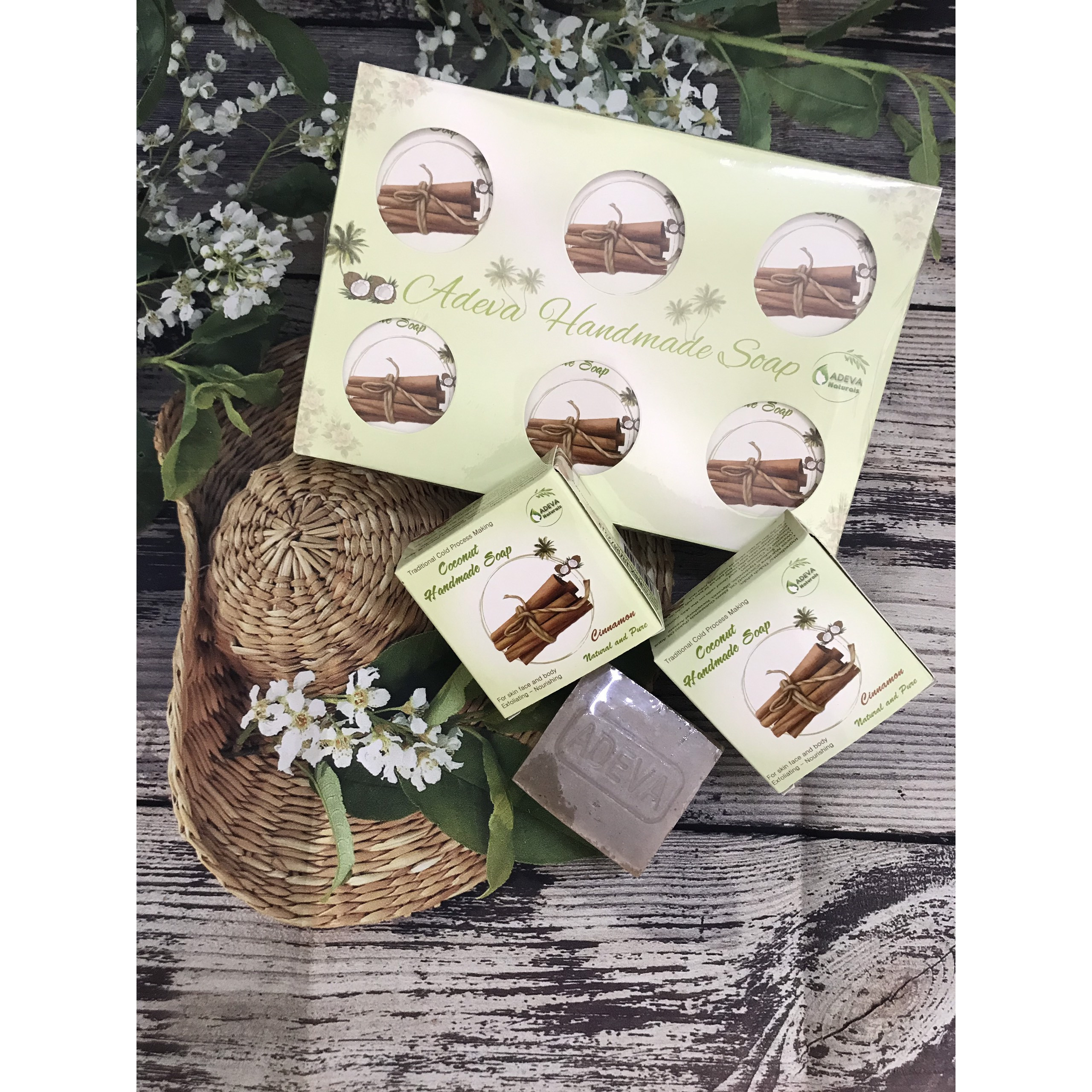 Xà phòng handmade Quế - Set 6 - Adeva Naturals