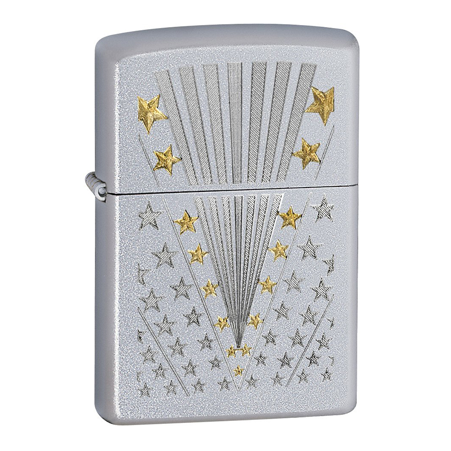 Bật Lửa Zippo 28277 Flag Satin Chrome
