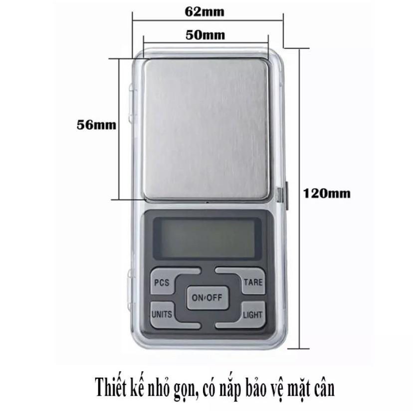 Cân Điện Tử Mini Bỏ Túi Độ Chính Xác Cao 200g/0.01g + Tặng Kèm Pin.