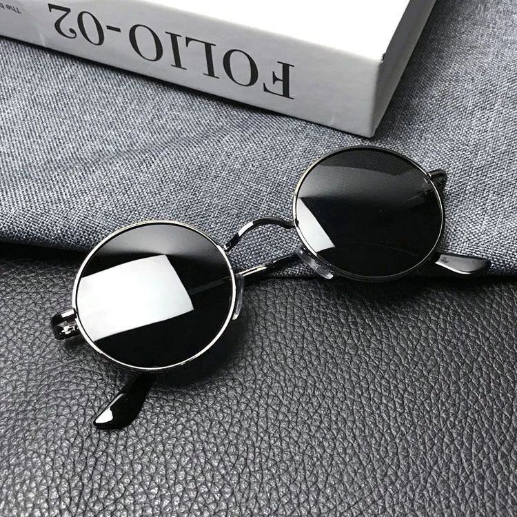 Kính râm Mắt tròn nhỏ mắt kính thủy tinh thời trang Cosplay
