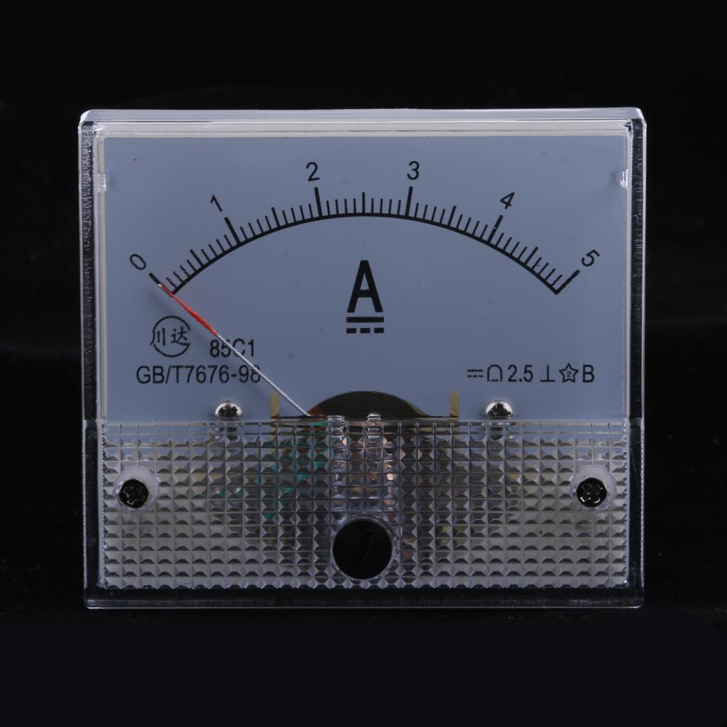 2x DC 0-10A Analog Amp Meter Ammeter Current Panel Ampere Meter 0-10A & 0-5A