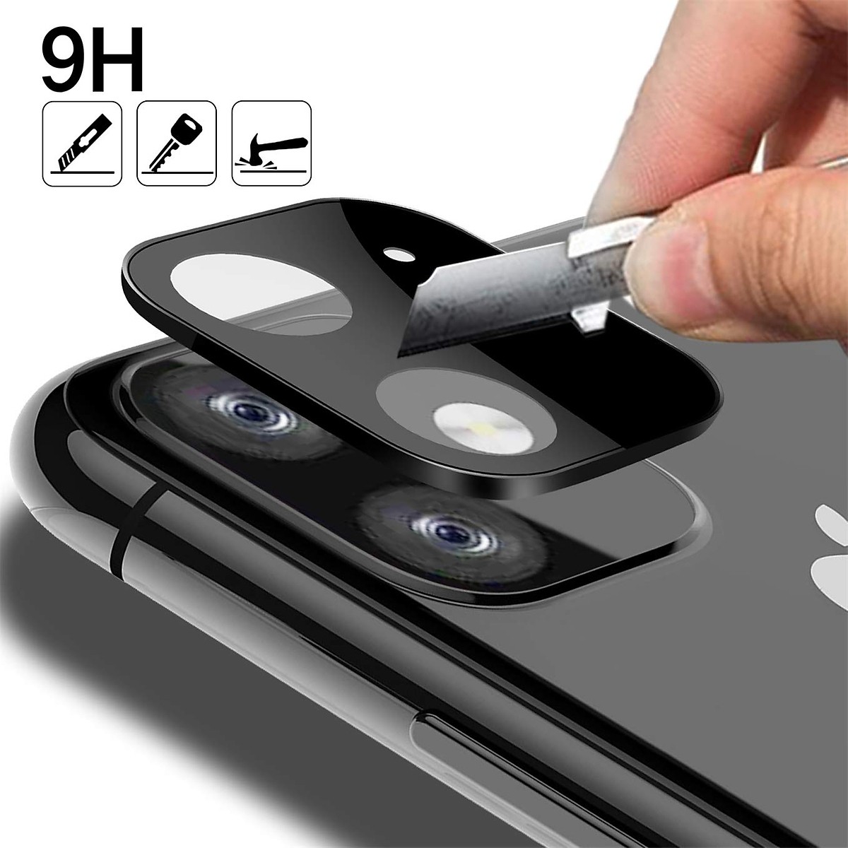 Miếng Dán Cường Lực Camera Dành Cho Iphone 11 Pro/ Pro Max ( Màu Đen)