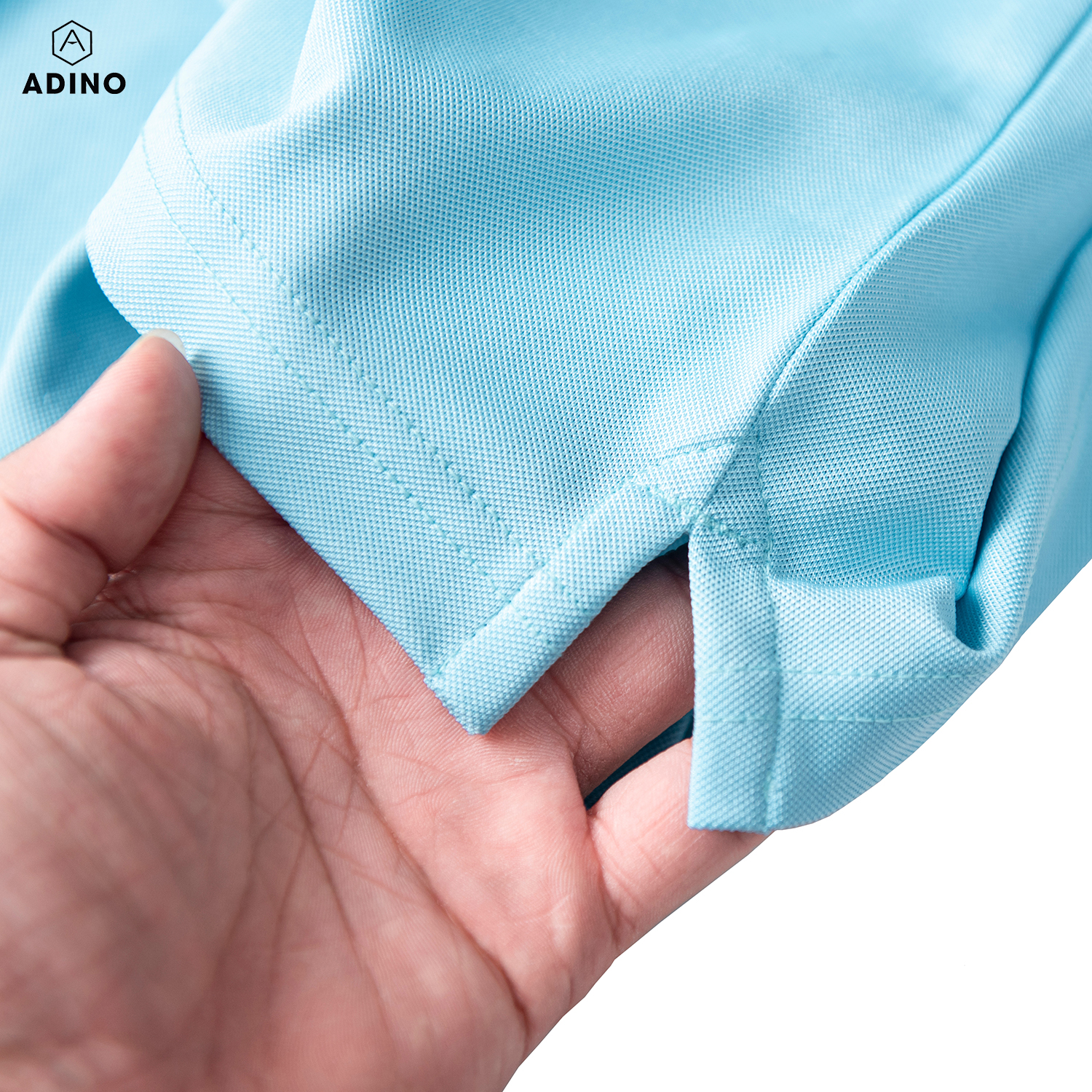 Áo polo nữ màu xanh ngọc phối viền ADINO vải polyester cotton không bai xù dáng công sở slimfit hơi ôm trẻ trung APN04