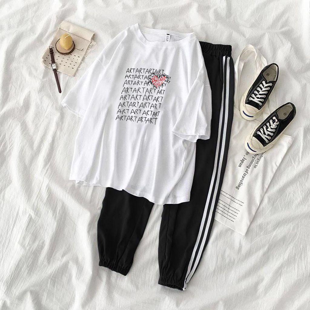 Quần jogger set áo quần jogger Line in hình ART unisex nữ nam phong cách hàn quốc siêu đẹp – ST56 – babitrendy