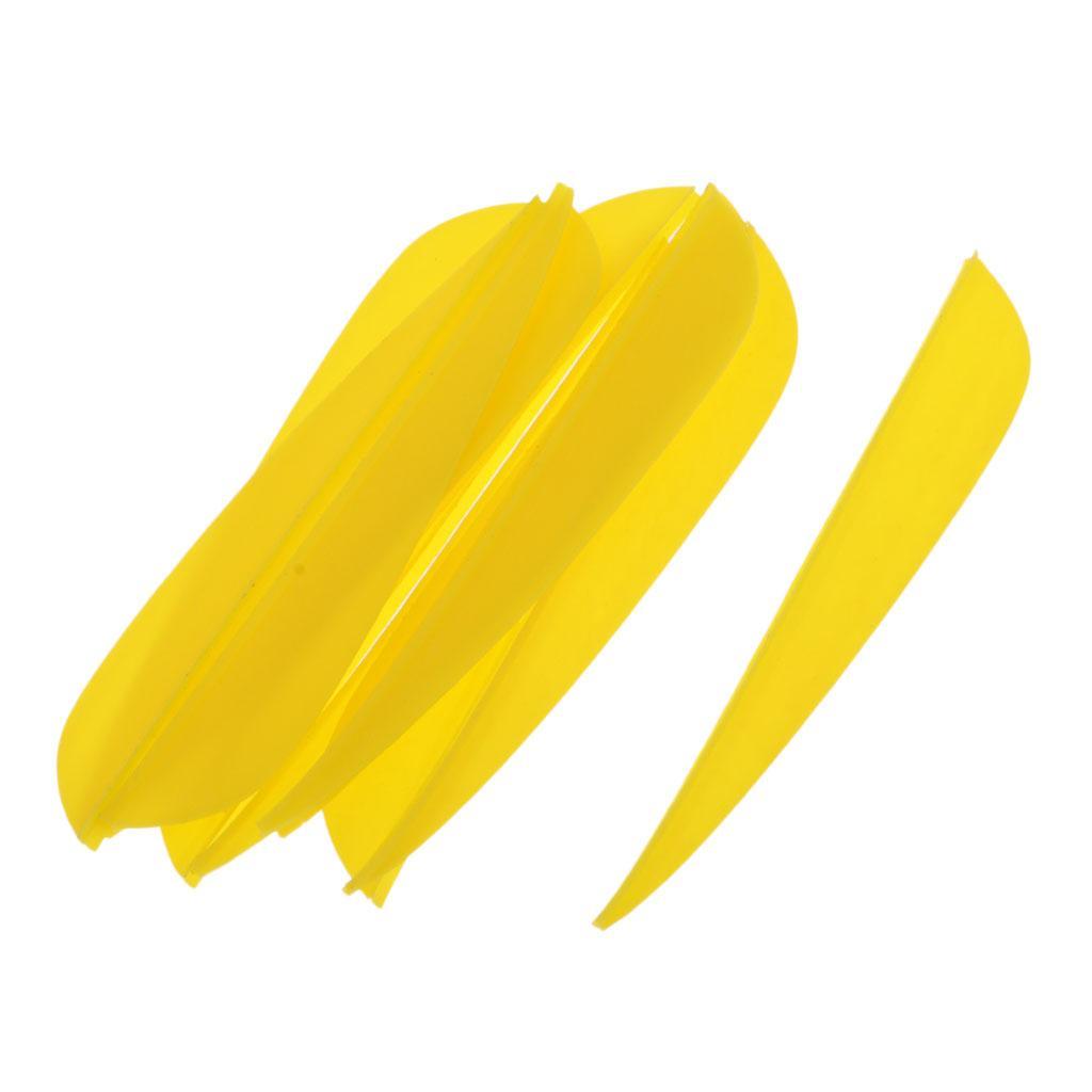 12 or 36Pcs 4 inch Archery Arrow Feather Plastic Vanes Fletching Fletches