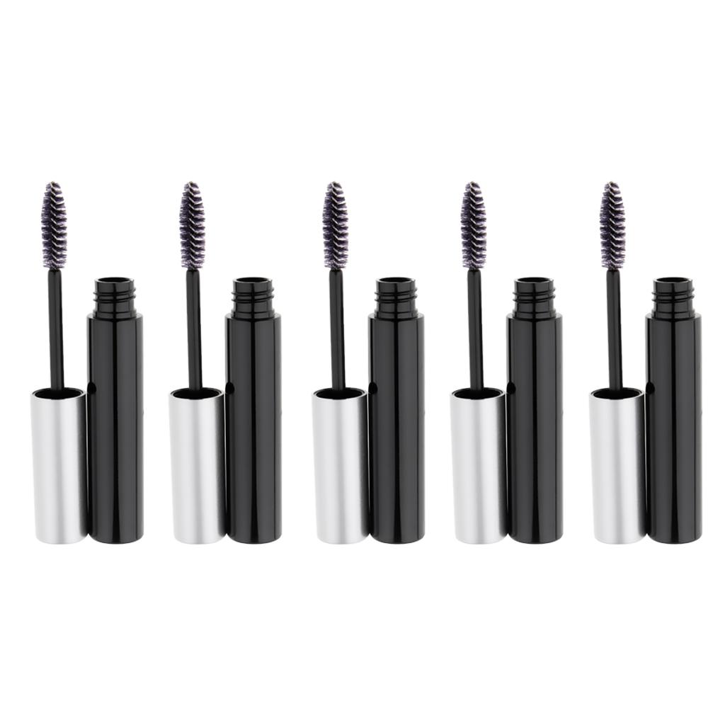 5 Pieces 10ML Black Empty Mascara Tube Eyelash Liquid Bottle Makeup Cream Tubes