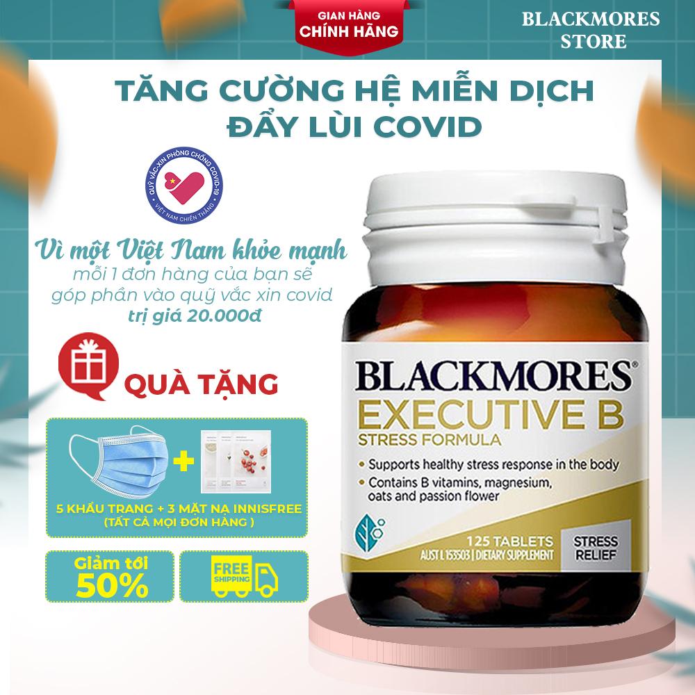 Viên Uống Giám Stress Blackmores Executive B Stress Formula, Giúp Tăng Trí Nhớ, Khả Năng Tập Trung, Nhập Úc, 125 Viên