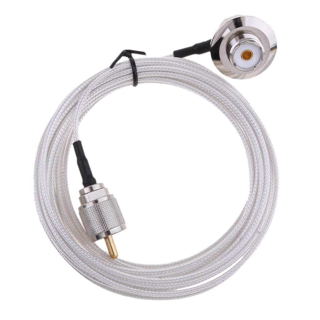 16ft RG58 Mount Cable Car Mobile Radio Antenna PL259 UHF Male To SO239,5M Antenna Extension Cable