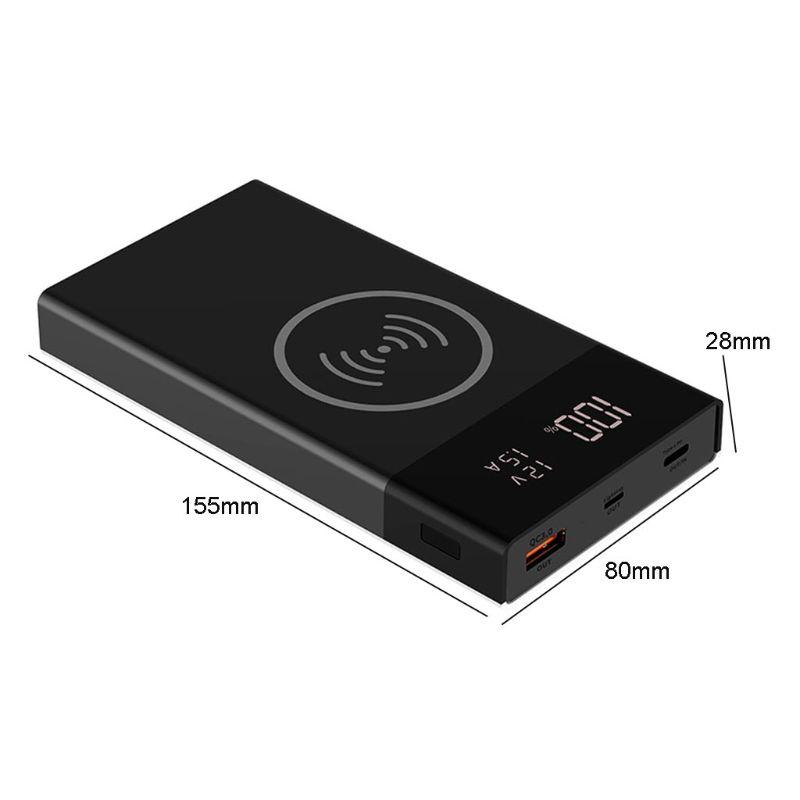 Pin 6x 18650 DIY QI không dây Sạc QC3.0 USB Type C PD Fast Charge Bank Box hộp cho máy tính bảng điện thoại di động