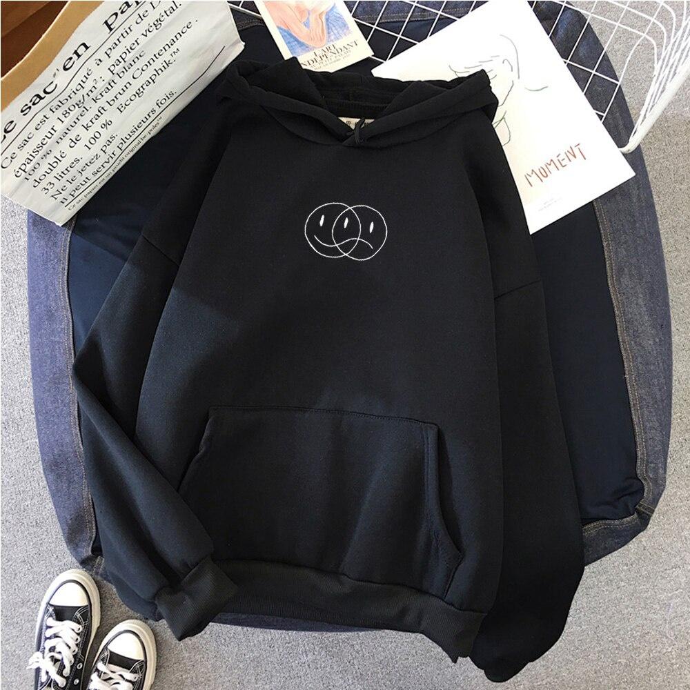 Áo hoodie in hình mặt cười mặt buồn