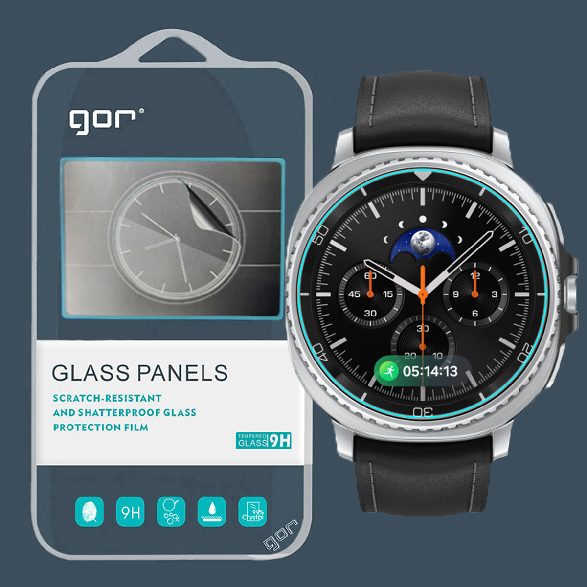Miếng Dán Kính Cường Lực GOR cho Samsung Galaxy Watch8 40mm / 44mm &amp; Galaxy Watch8 Classic 46mm - Hàng Chính Hãng