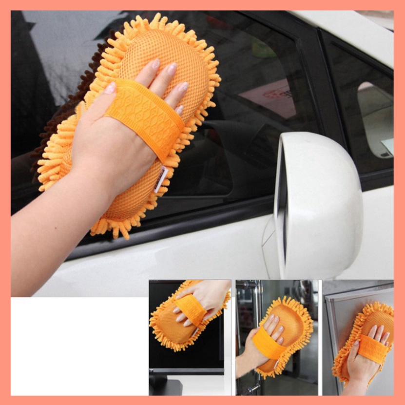 Miếng san hô rửa xe Microfiber siêu mịn tiện dụng