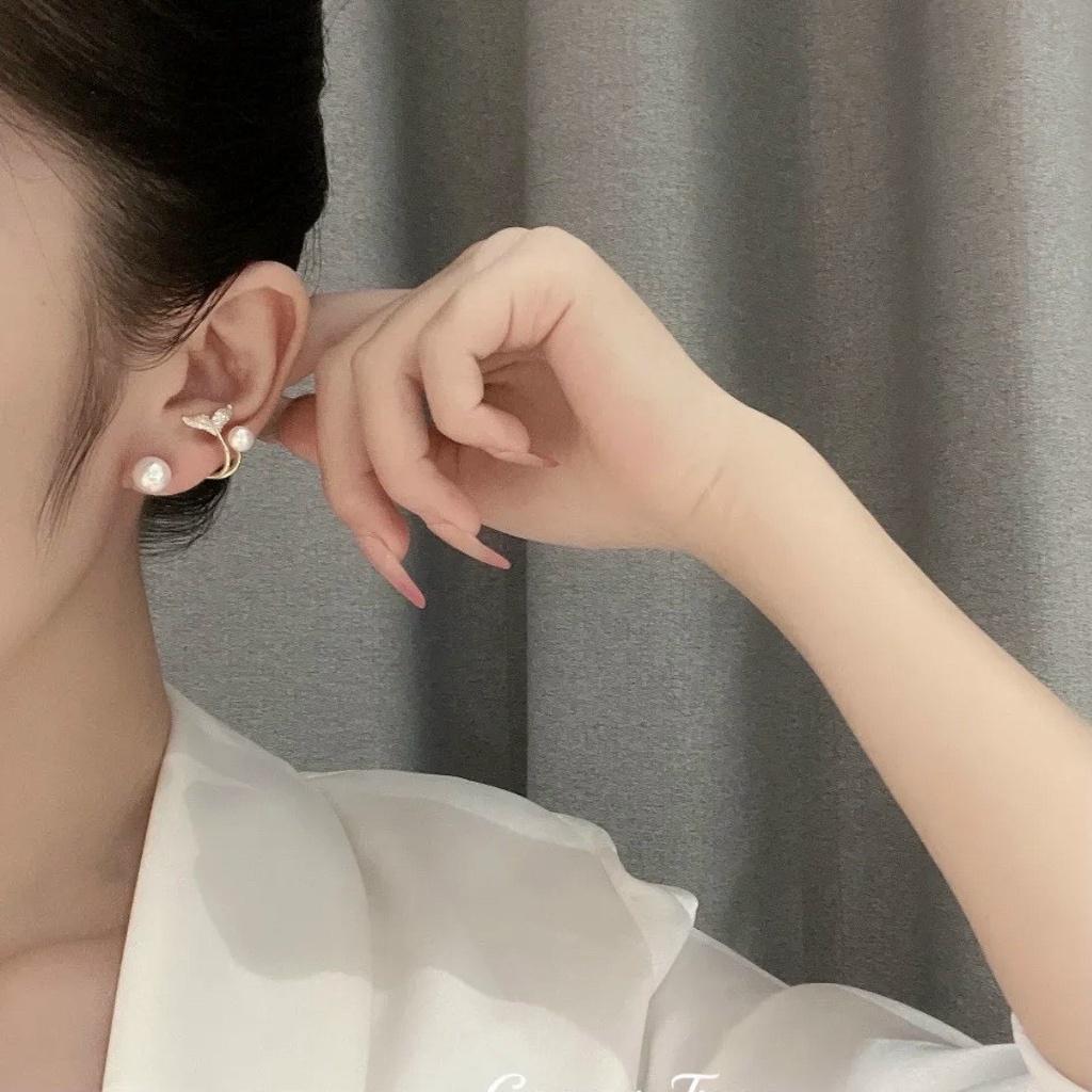 Bông tai thời trang nữ đuôi cá đính cườm BTAS111