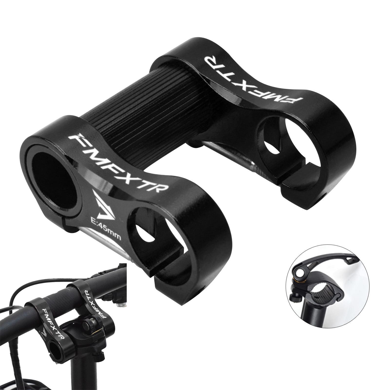 Folding Bike Double Stem Riser Handlebar Stem 25.4mm/1" for Folding Bike Black