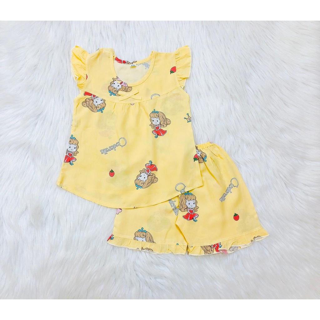 COMBO 3 BỘ - Set Bộ Tole 2 Da Cánh Tiên (Hàng Loại 1) Mát Mịn, Ít Nhăn Cho Bé Gái 10-24kg