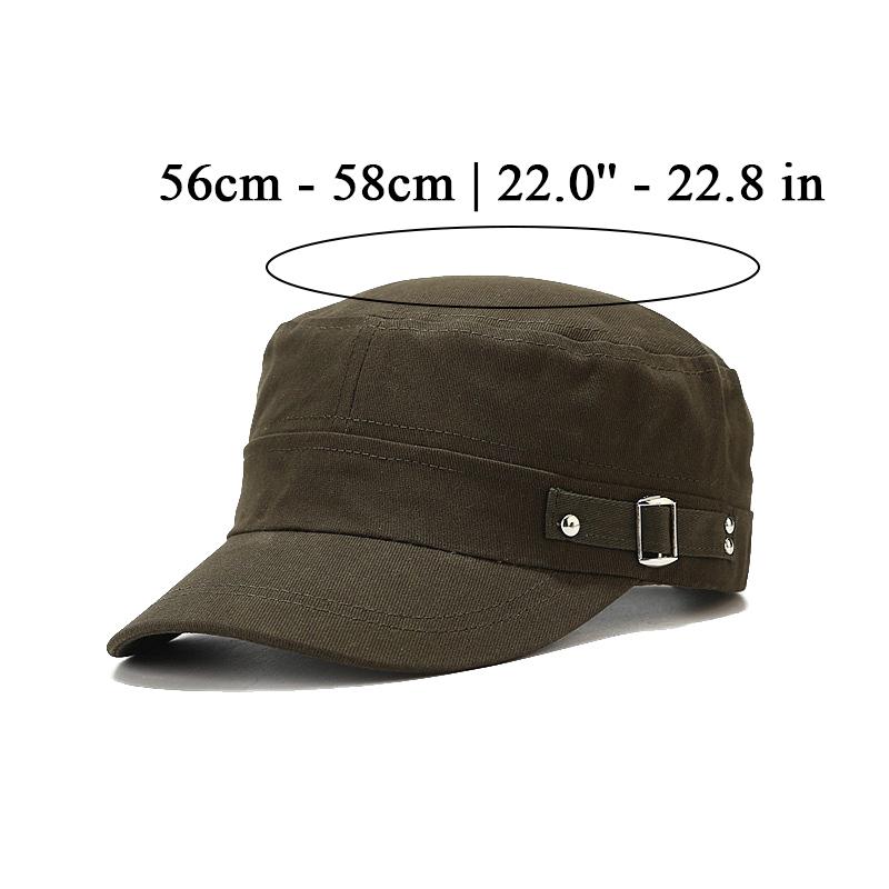 Những người đàn ông mới rửa bông phẳng mũ phẳng trên đỉnh mũ điều chỉnh mũ Cadet Mũ mùa xuân bốn mùa Mũ mặt trời Mũ kem chống nắng ngoài trời Color: Navy Blue