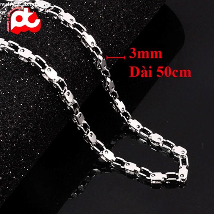 Dây Chuyền Inox Nam 3mm Mắc Xích Đẹp Thời Trang