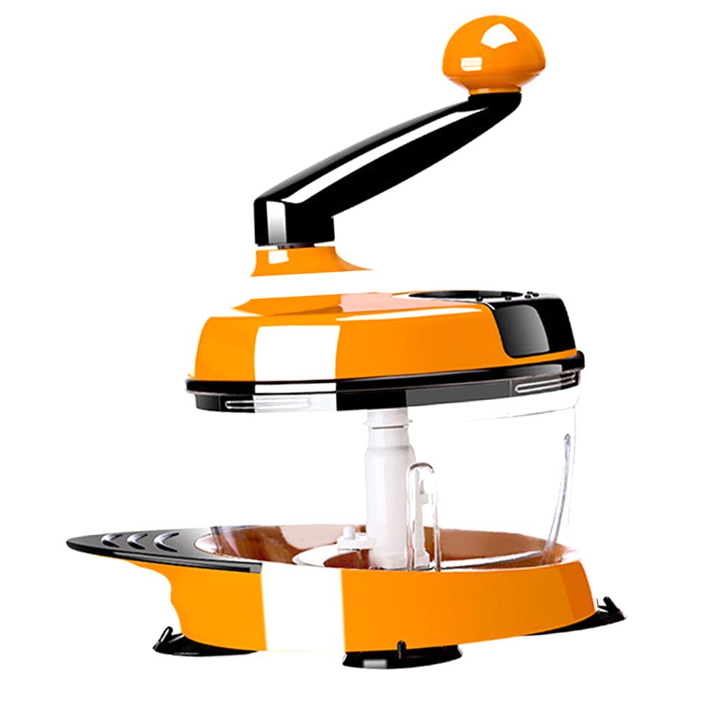 Manual Food Processor Vegetable Chopper Meat Grinder Mixer Blender Orange