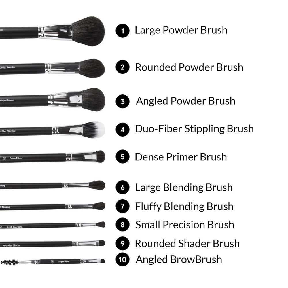 Bộ Cọ Trang Điểm BH Ultimate Essentials 10 Piece Brush Set With Bag