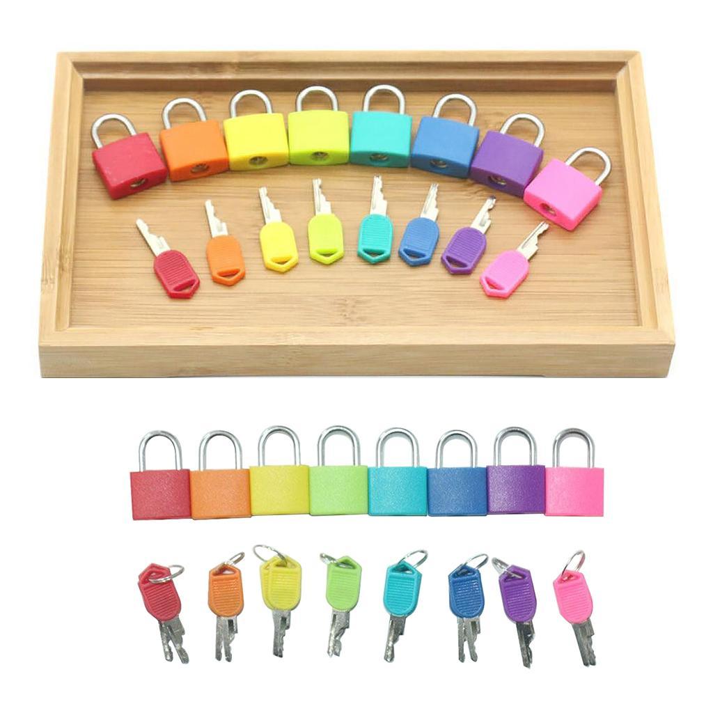 Key Lock Color Montessori Locks for Backpack Classroom Matching Game