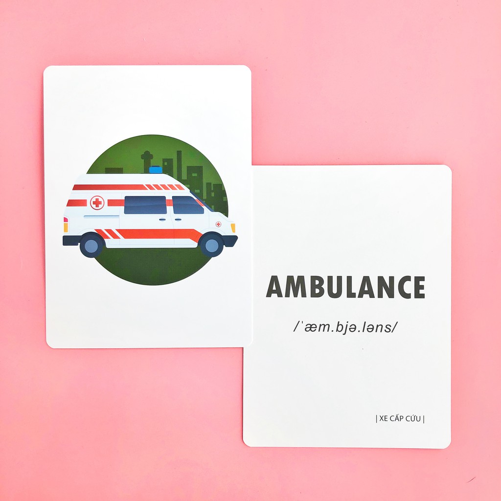 Flashcards - Bộ Thẻ Học Thông Minh Song Ngữ Tiếng Anh Phiên Âm chuẩn CAMBRIDGE - Chủ đề Phương Tiện Giao Thông