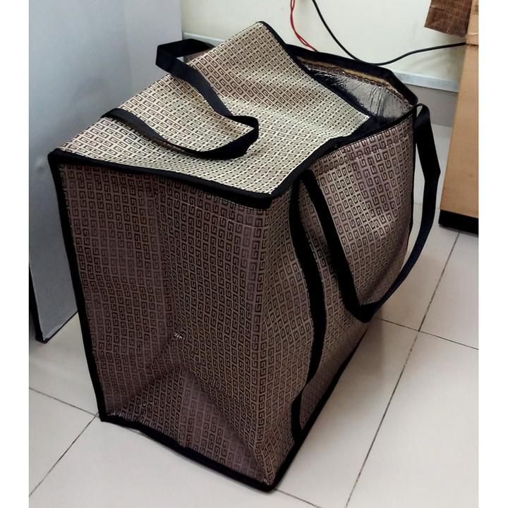 Túi giữ nhiệt lớn D 50 x C50cm x R 30cm vải bố dầy, hình hộp ngang, nặng 600gr