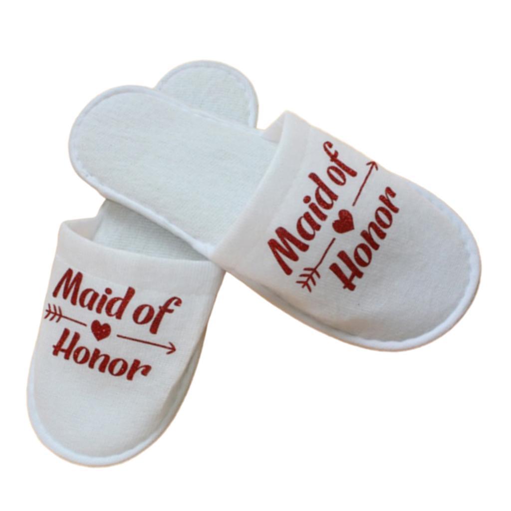 Bride Wedding  Party Slippers Maid of Honor SPA Slippers