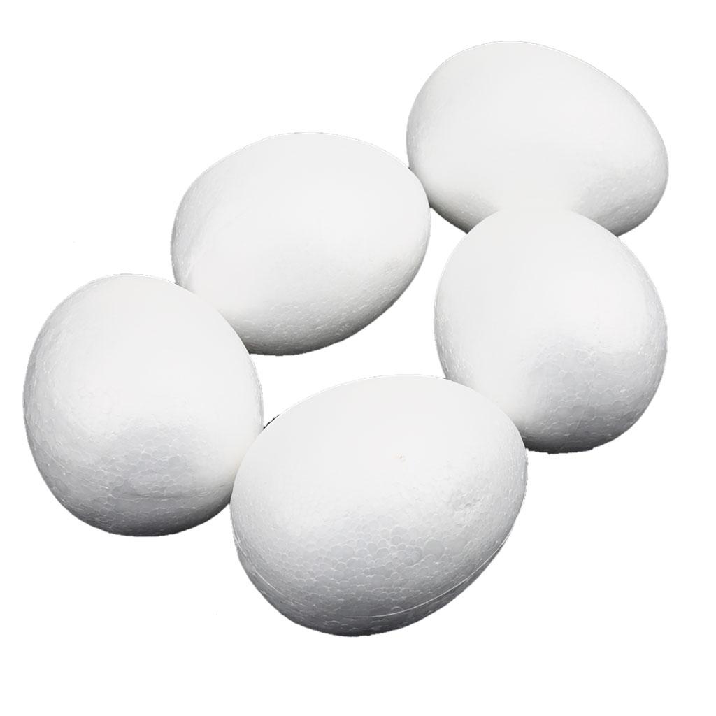 15x Large 10/14cm Foam Eggs Rabbits Blank Decorations Unfinished Ornaments