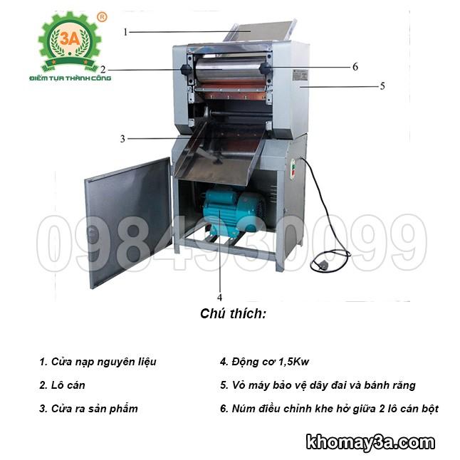 Máy nhào bột // Máy cán bột mì 3A1,5Kw - Hàng Chính Hãng