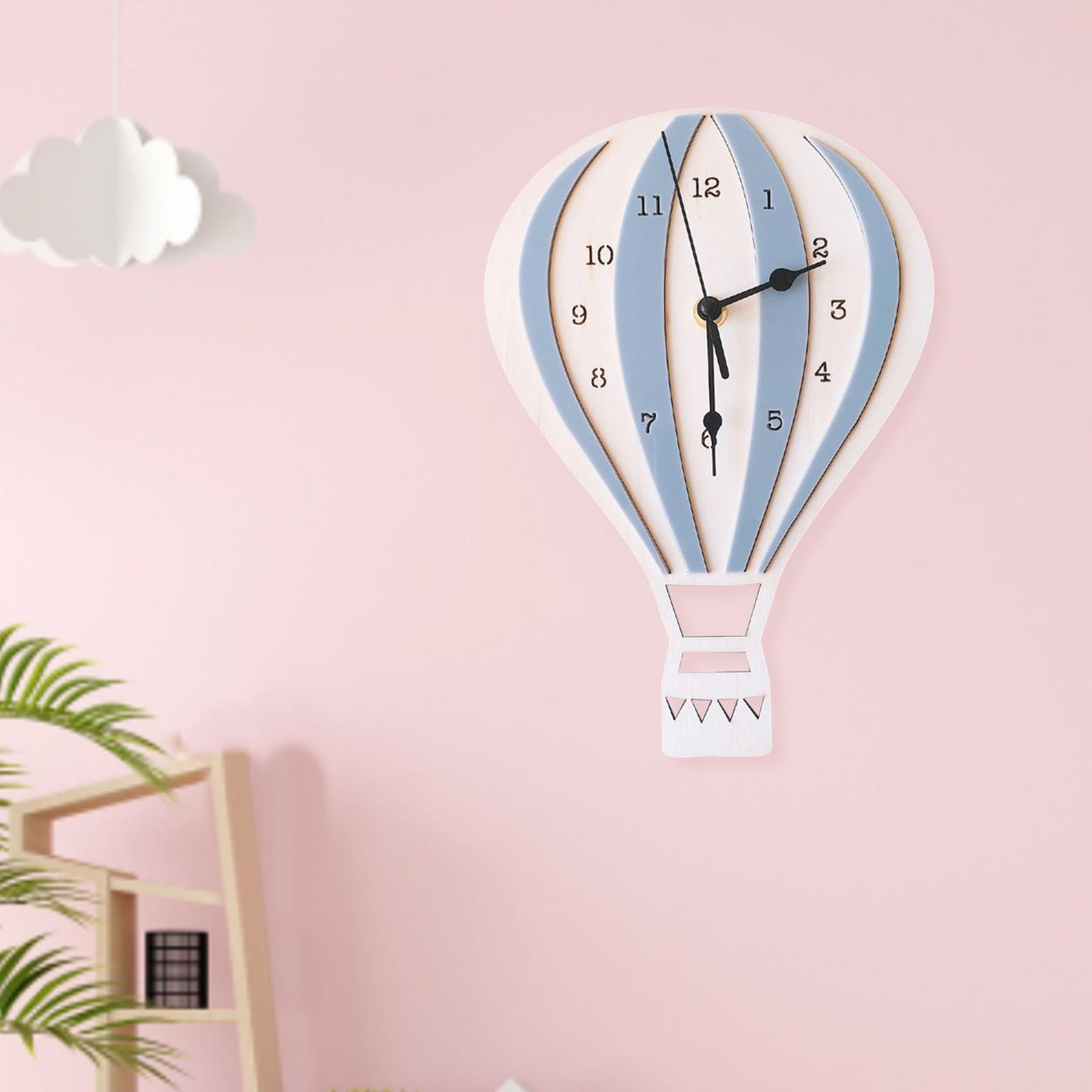 Cartoon Wall Clock Non Ticking Nordic Style for Dining Room Home Restaurant