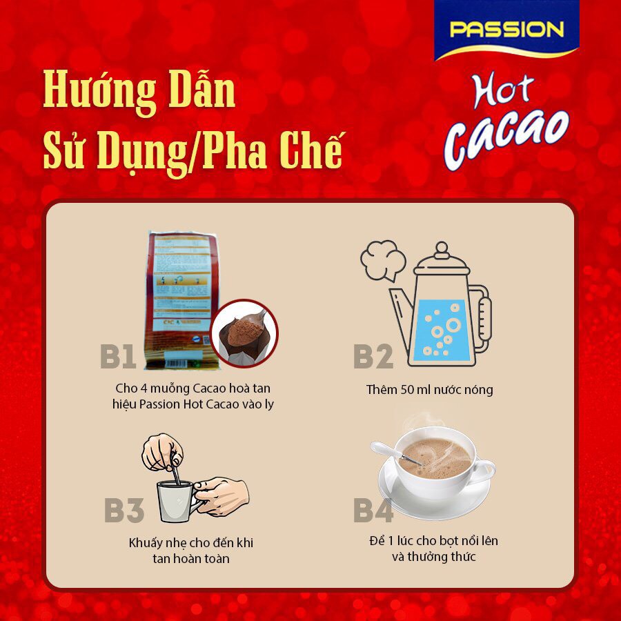 Ca cao sữa Passion Hot - Túi 1 kg